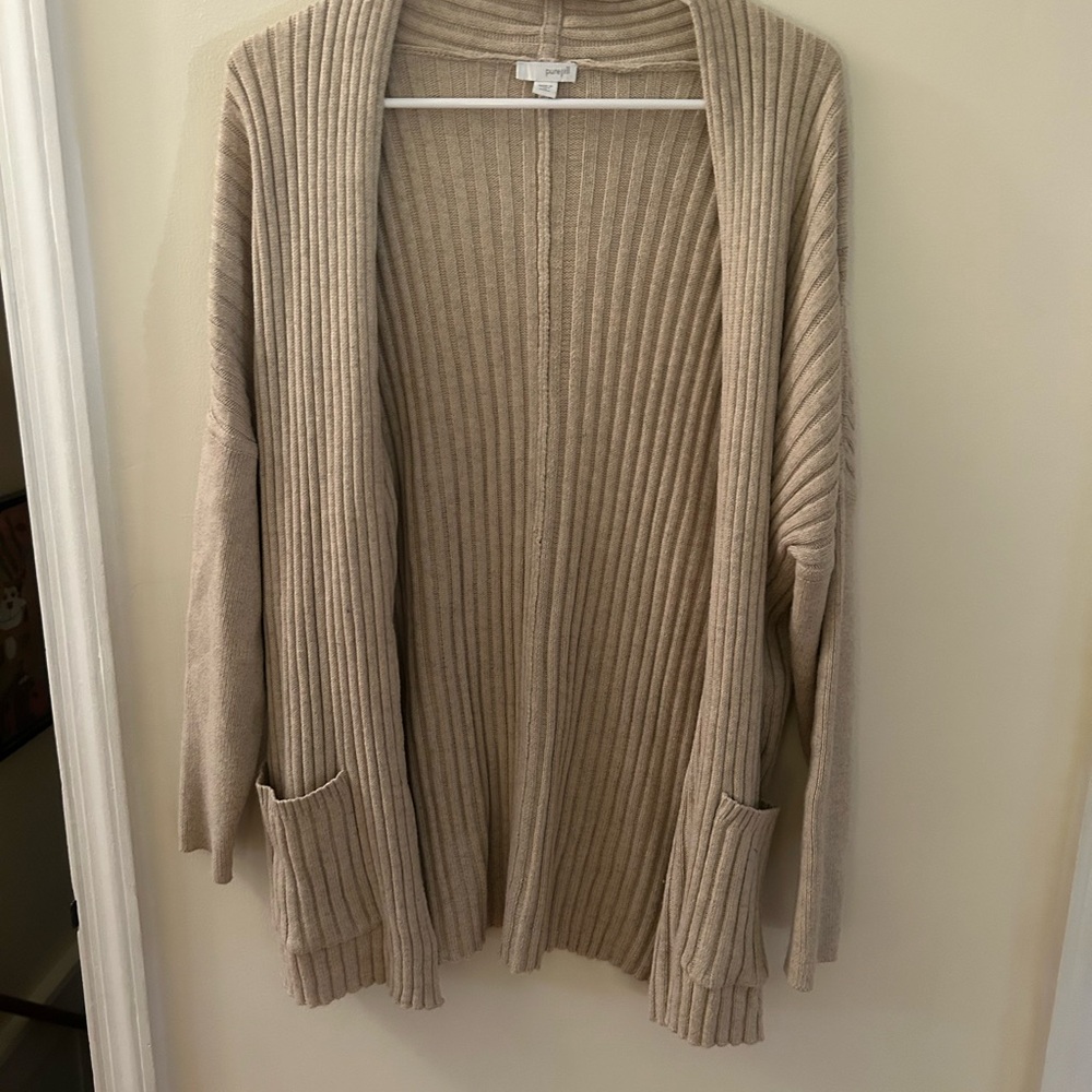 J. Jill Pure Jill Tan Cardigan